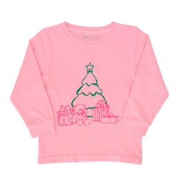 Mustard & Ketchup LS Pink Christmas Tree w/ Presents T-Shirt