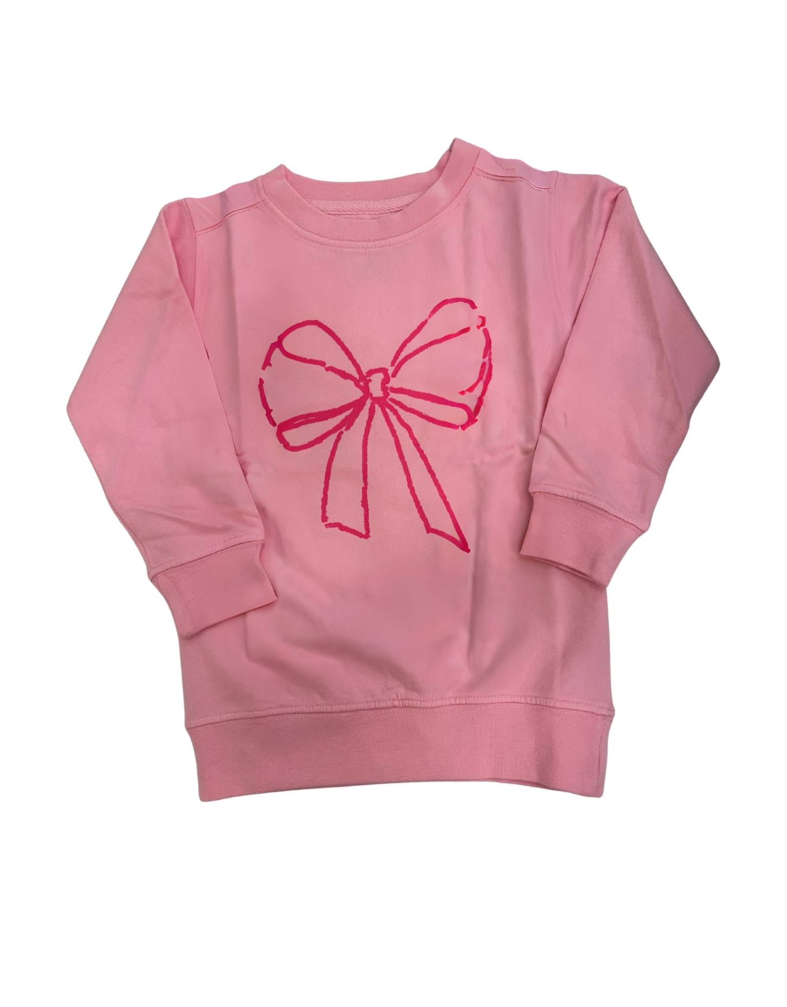 Mustard & Ketchup Light Pink Bow Sweatshirt