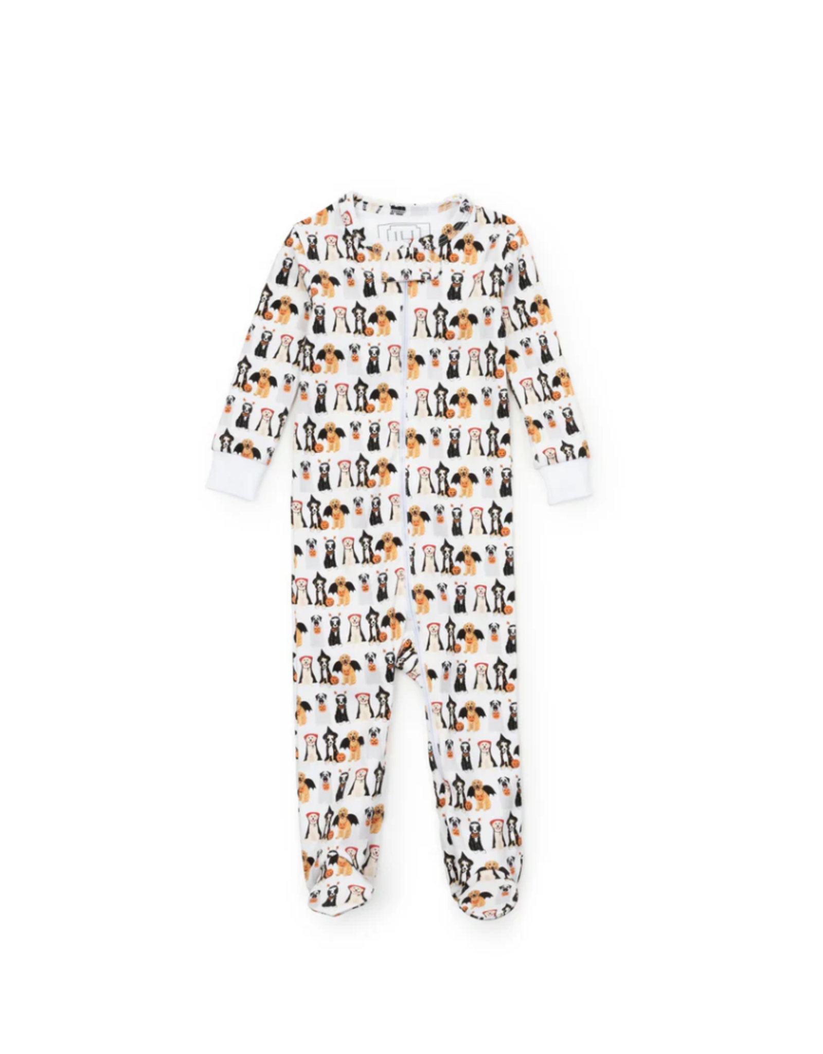 Lila + Hayes Parker Zipper Pajama, Halloween Pups