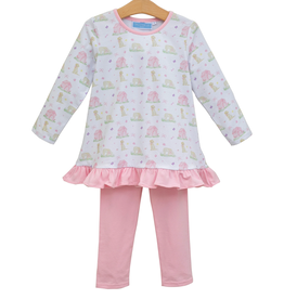 Trotter Street Kids Puppy Pals Ruffle Pants Set