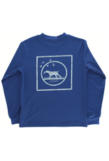 The Bailey Boys LS Performance Logo Tee, Camo Dog on Denim