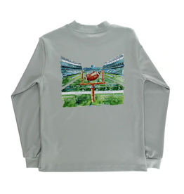 The Bailey Boys LS Performance Logo Tee, Football on Sage