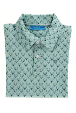 The Bailey Boys Henry SS Performance Polo, Antlers on Green