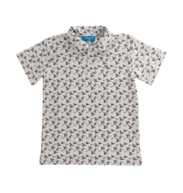 The Bailey Boys Henry SS Performance Polo, Duck on Tan
