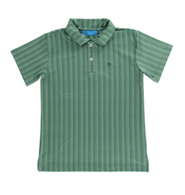 The Bailey Boys Henry SS Performance Polo, Green  Fish