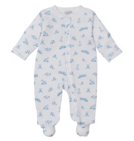 Kissy Kissy Vintage Toy Treasures Zipper Footie, Blue