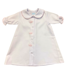 Auraluz White/Pink Pique Day Gown with Lamb