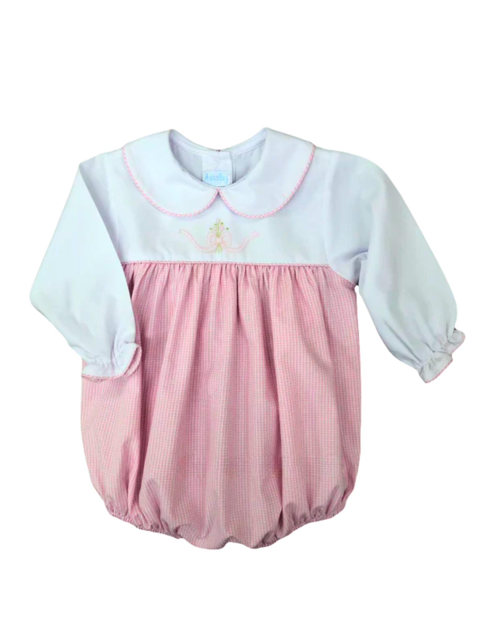 Auraluz Pink Bow Ribbon Long Sleeve Bubble
