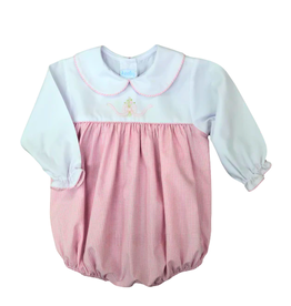 Auraluz Pink Bow Ribbon Long Sleeve Bubble