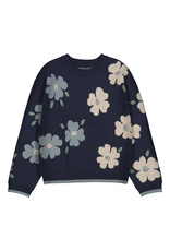 Mayoral Floral Sweater, Petroleum