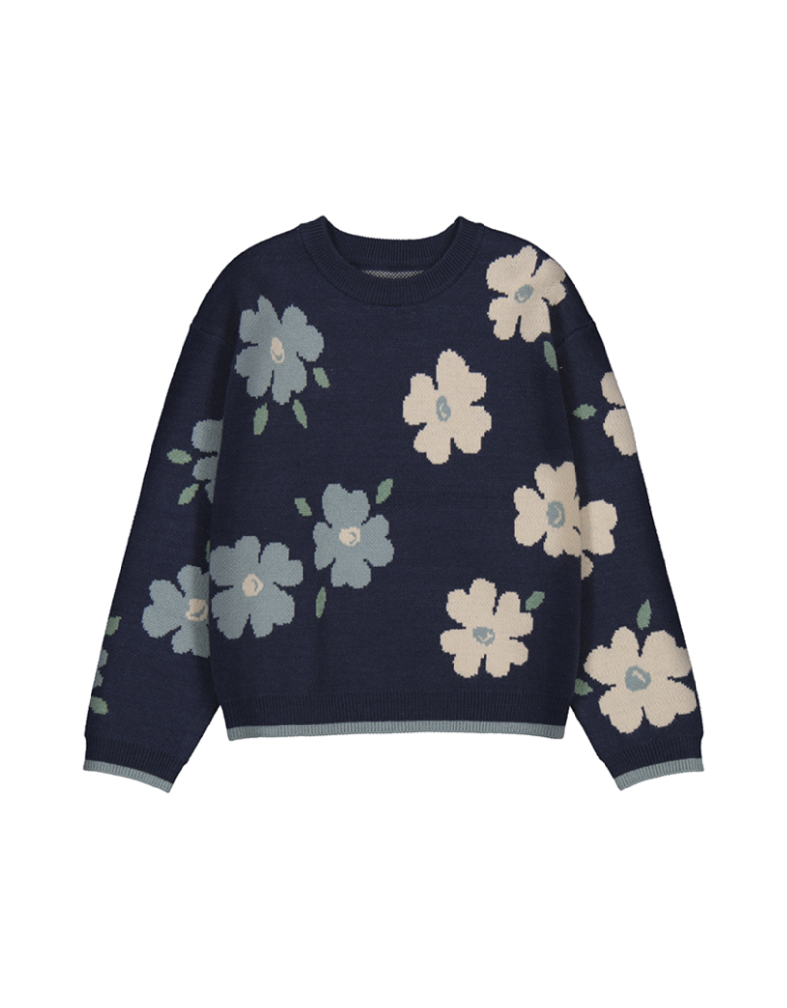 Mayoral Floral Sweater, Petroleum