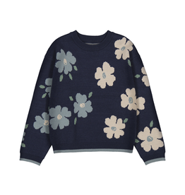 Mayoral Floral Sweater, Petroleum
