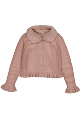 Mayoral Faux Fur Collar Cardigan, Makeup