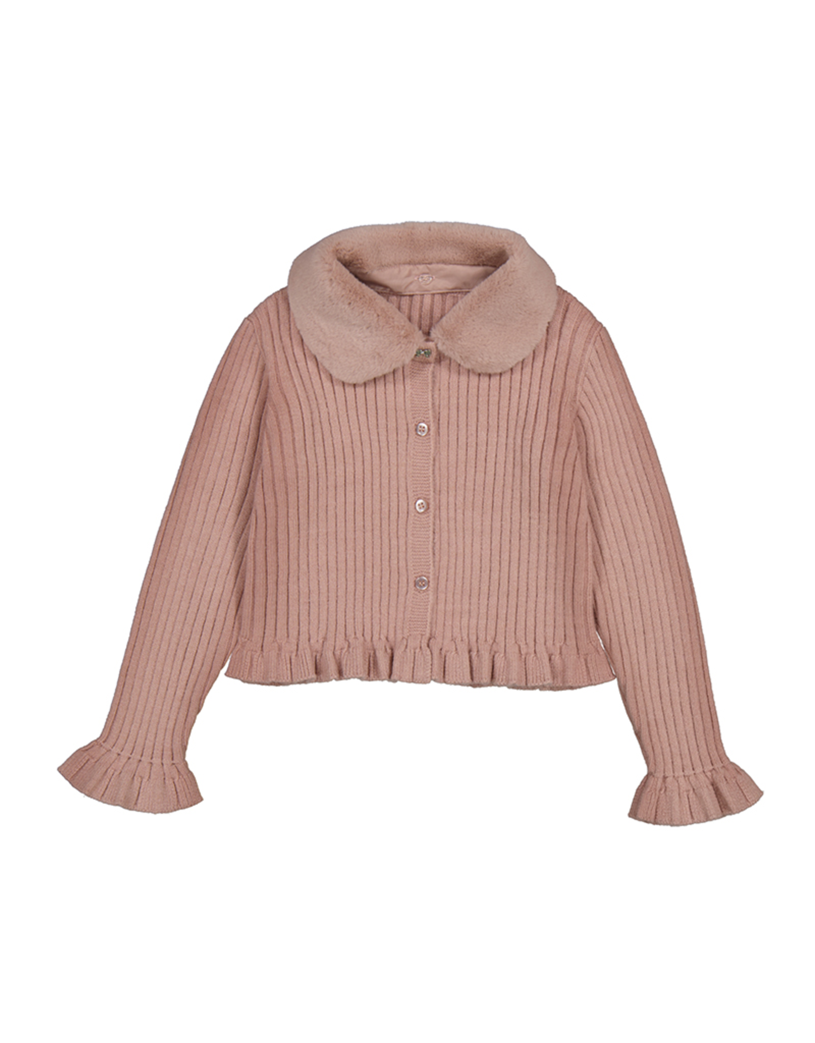 Mayoral Faux Fur Collar Cardigan, Makeup