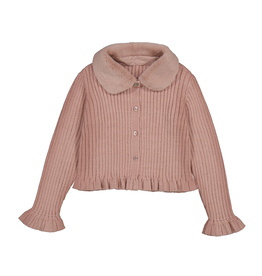 Mayoral Faux Fur Collar Cardigan, Makeup