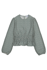 Mayoral Long Sleeve Blouse, Eucalyptus