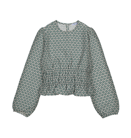 Mayoral Long Sleeve Blouse, Eucalyptus