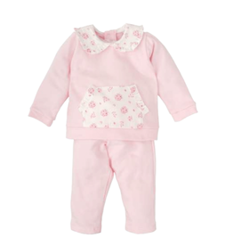 Babidu Pink Tracksuit w/ Floral Detail