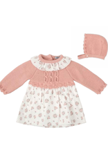 Babidu Floral Dress & Bonnet Set - Makeup