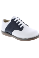 Footmates Cheer White And Navy Saddle Oxford