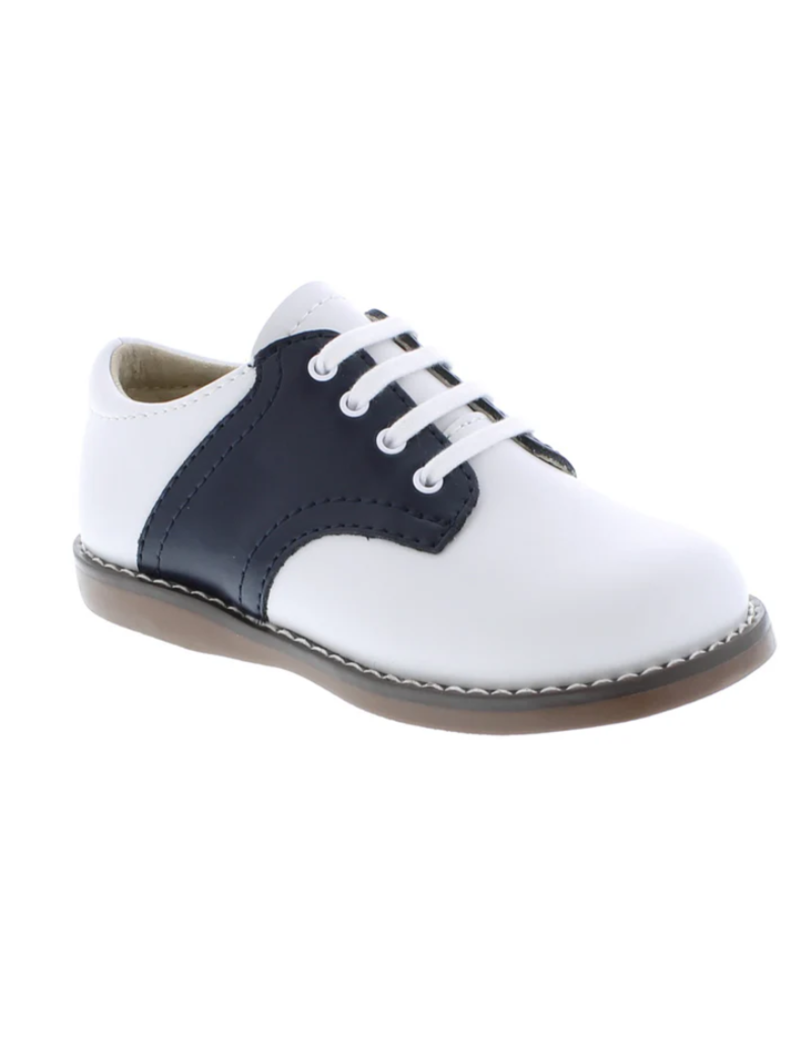 Footmates Cheer White And Navy Saddle Oxford