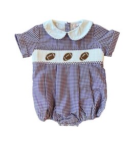 Shop Teeta Noah Bubble, Purple Gingham Football Smock