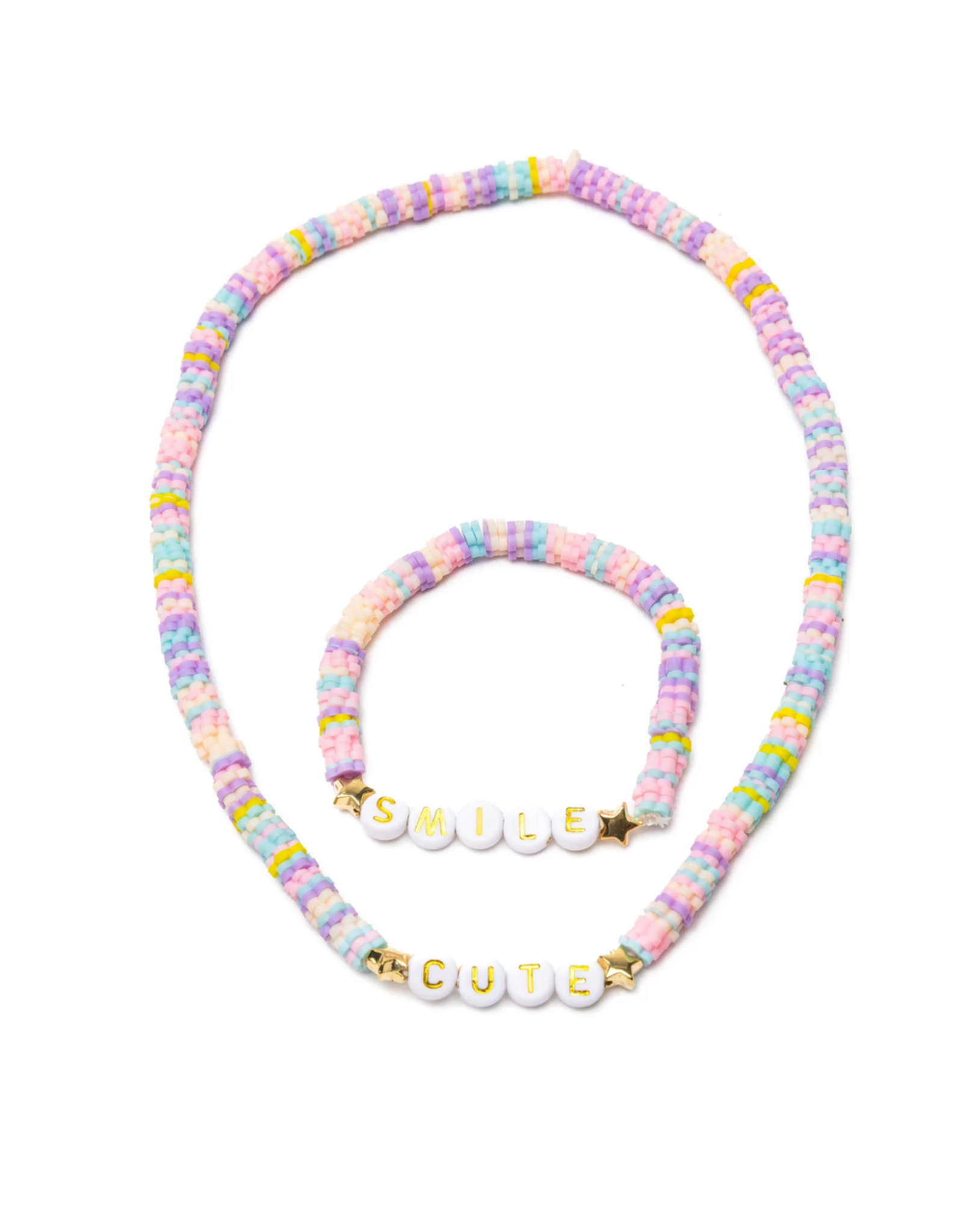 Great Pretenders Cute Smile Necklace & Bracelet Set, 2pc