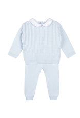 Feltman Brothers Boys Peter Pan Cable Knit Set, Blue