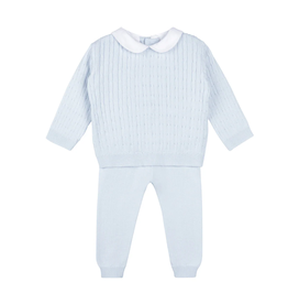 Feltman Brothers Boys Peter Pan Cable Knit Set, Blue