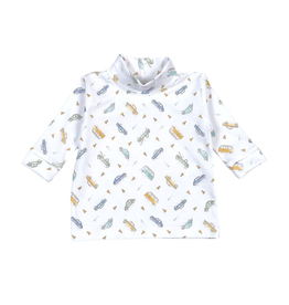 Baby Loren Vintage Cars Pima Turtleneck