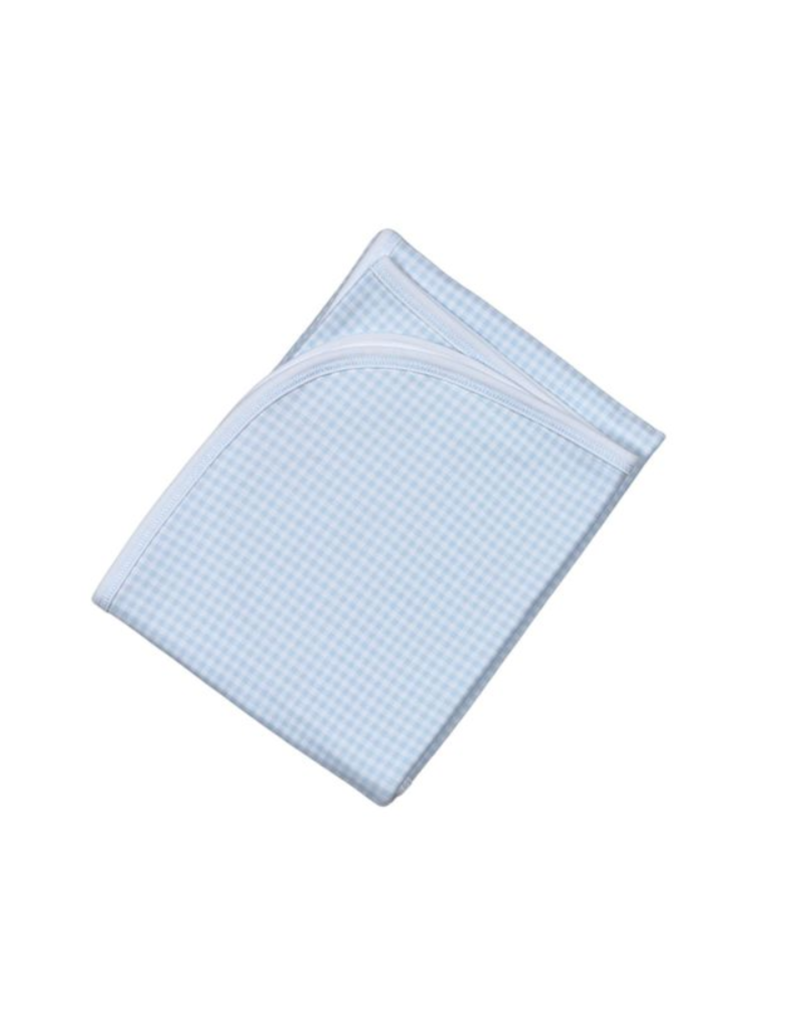 Baby Loren Blue Gingham Receiving Blanket 28" x 29"