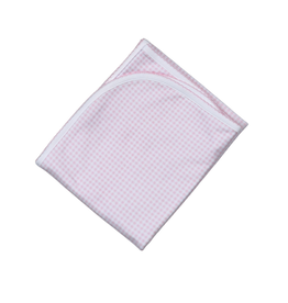 Baby Loren Pink Gingham Receiving Blanket 28" x 29"