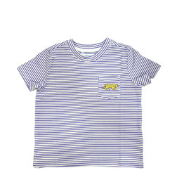 Lulu Bebe LLC Purple Stripe Embr Tiger Crewneck