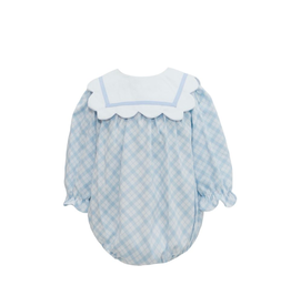 Krewe Kids Blue Plaid Scallop Collar Bubble