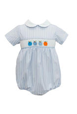 Krewe Kids Blue Stripe Pumpkin Smock Boys Bubble