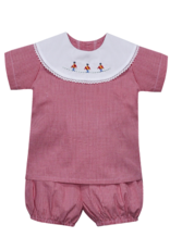 Baby Sen Red Gingham Soldier Bailey Short Set