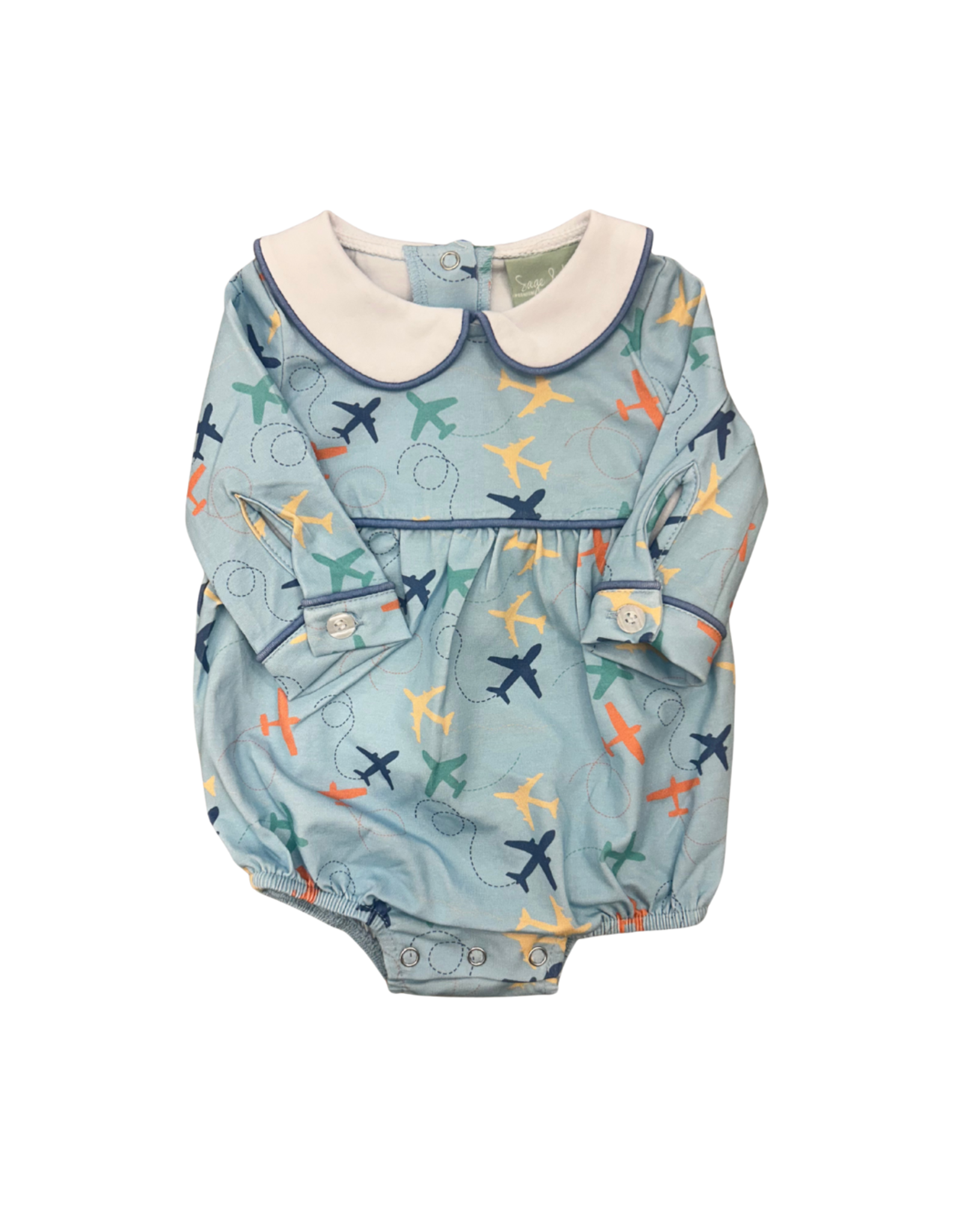 Sage and Lilly Boys Airplane Short Bubble