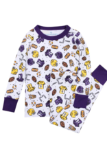 Magnolia Baby Future Draft Picks Toddler Long Pajamas, Purple/Gold