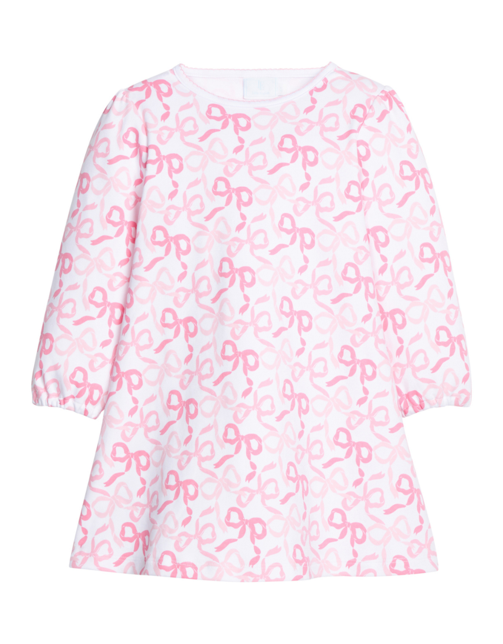 Little English Printed T-Shirt Dress, Bows & Ribbons