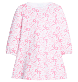 Little English Printed T-Shirt Dress, Bows & Ribbons