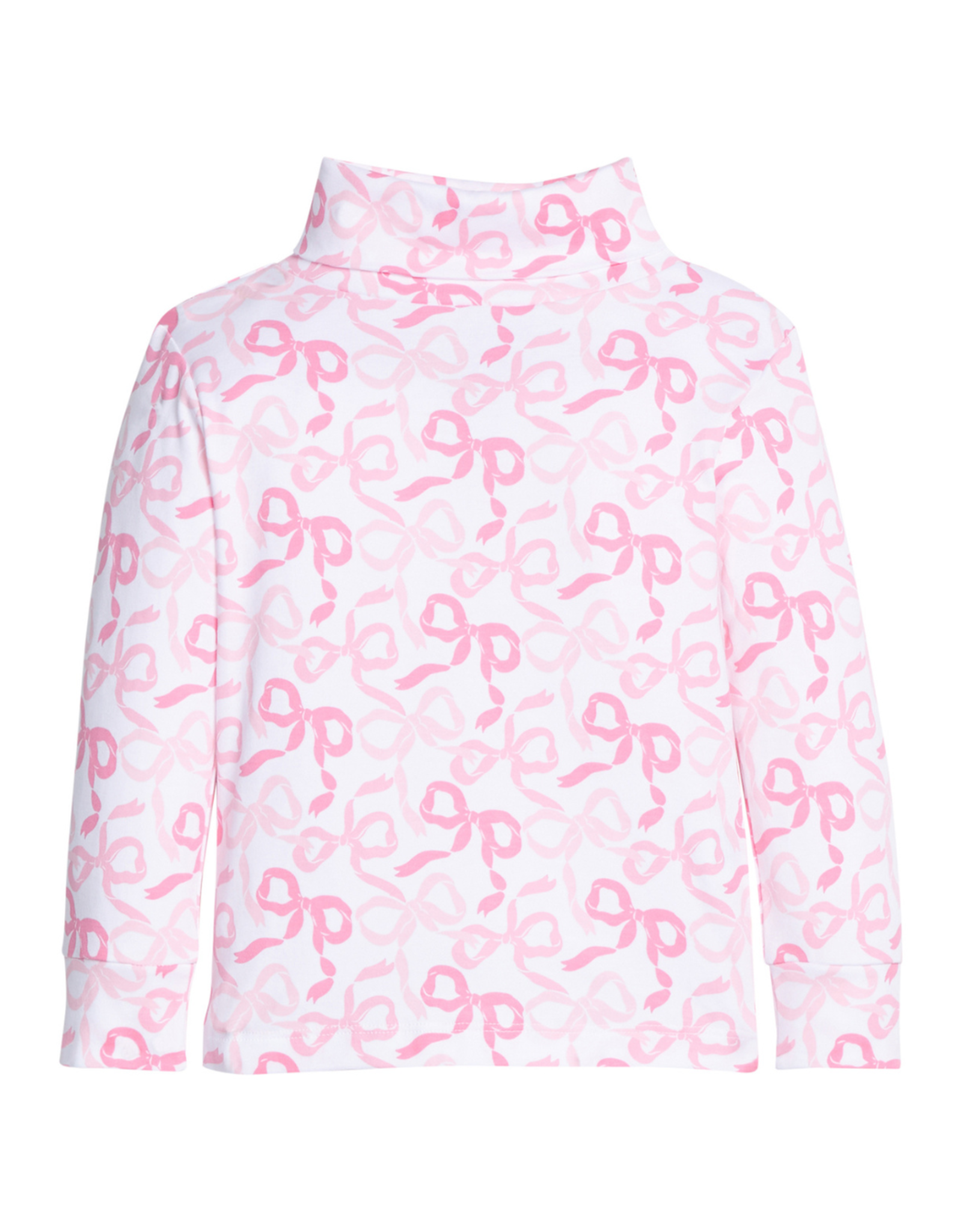 Little English Printed Turtleneck, Bows & Ribbons