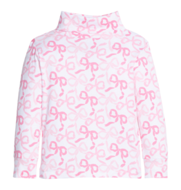 Little English Printed Turtleneck, Bows & Ribbons