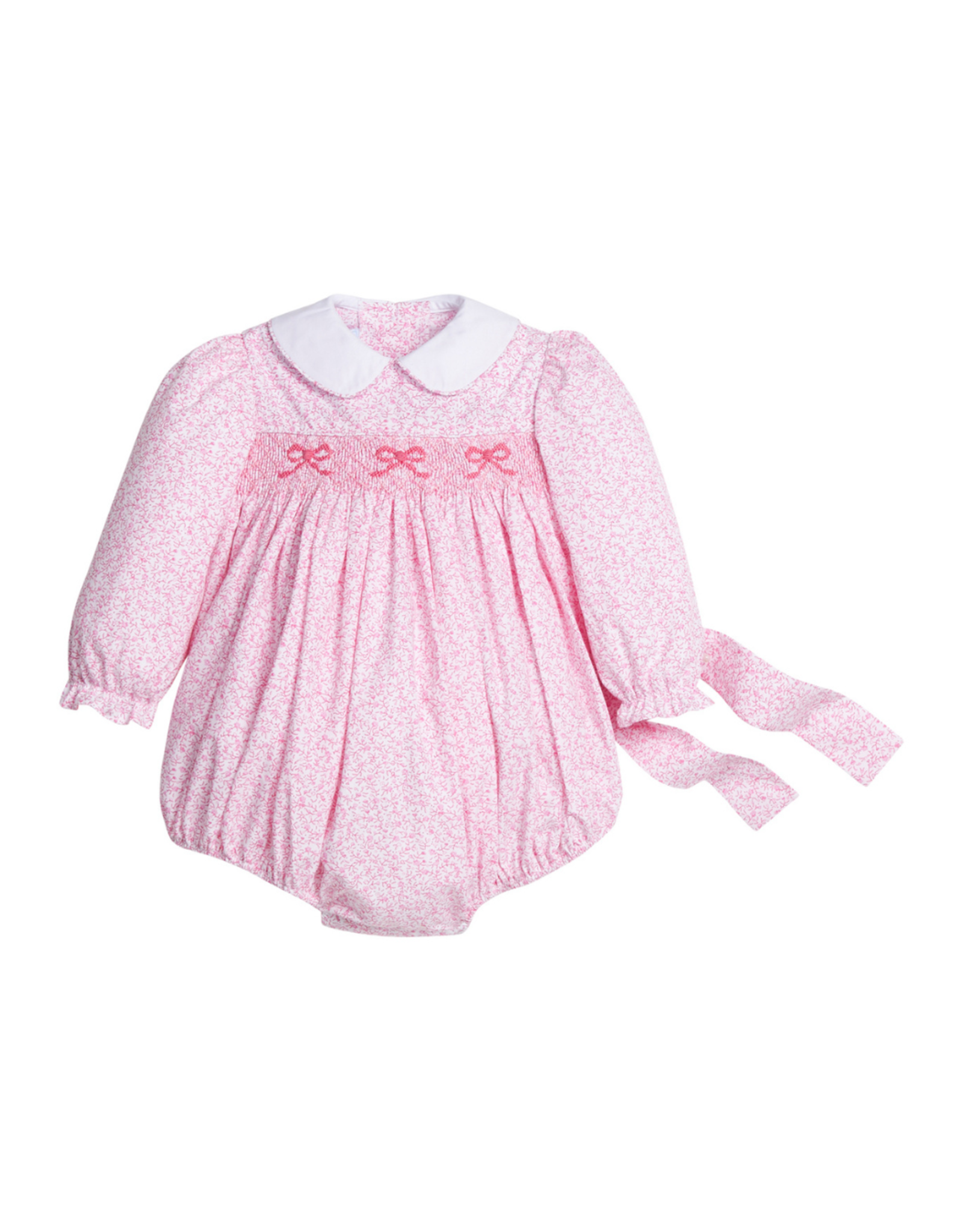 Little English Smocked Natalie Bubble, Pink Vinings