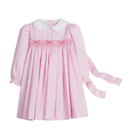Little English Smocked Natalie Dress, Pink Vinings