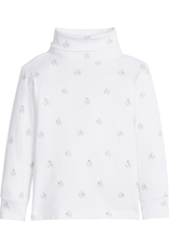 Little English Printed Turtleneck, Tulips