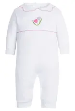 Little English Pink Tulip Crochet Playsuit