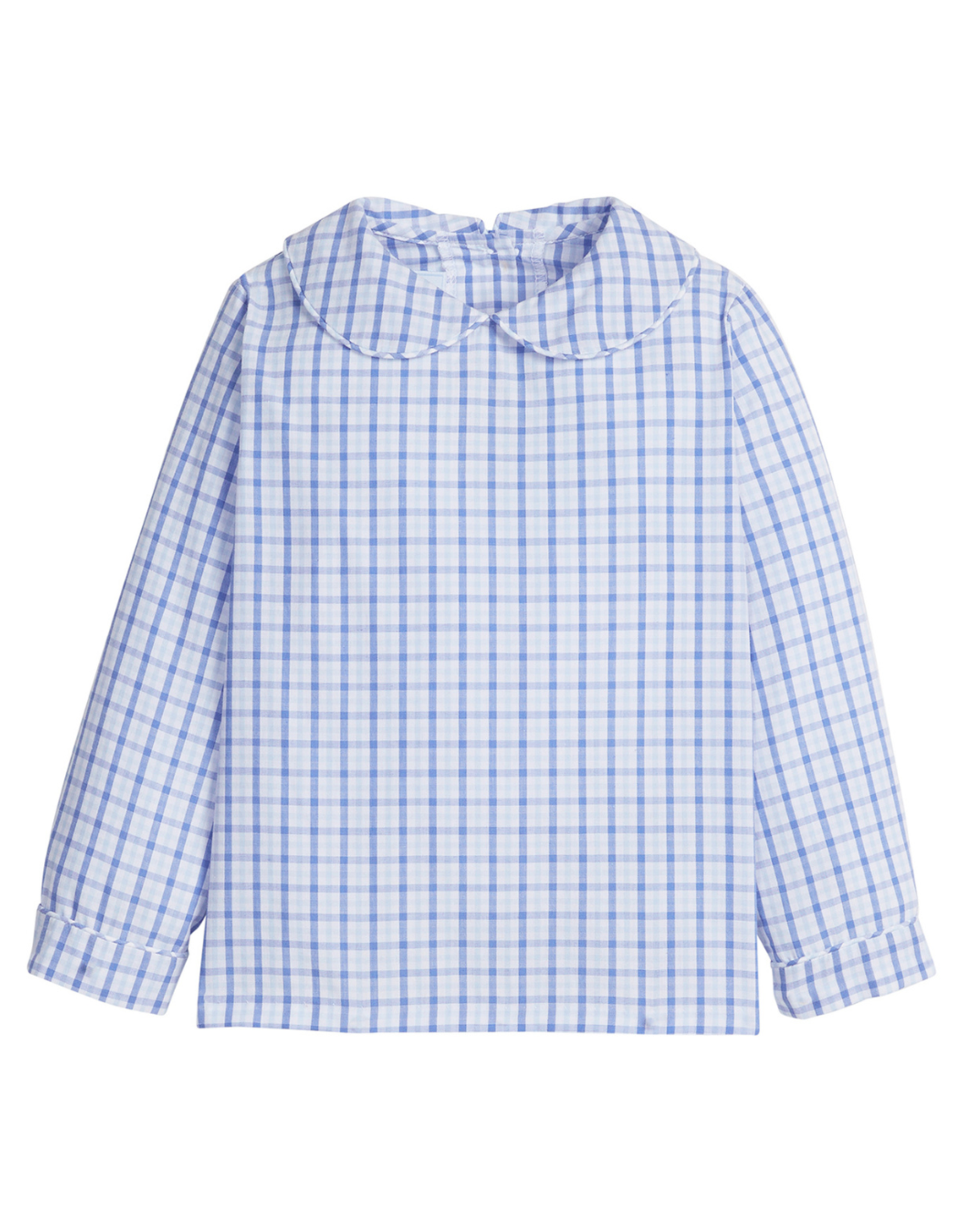 Little English Peter Pan Shirt, Woodberry Plaid