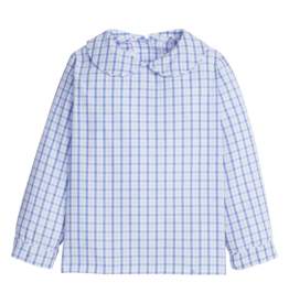 Little English Peter Pan Shirt, Woodberry Plaid