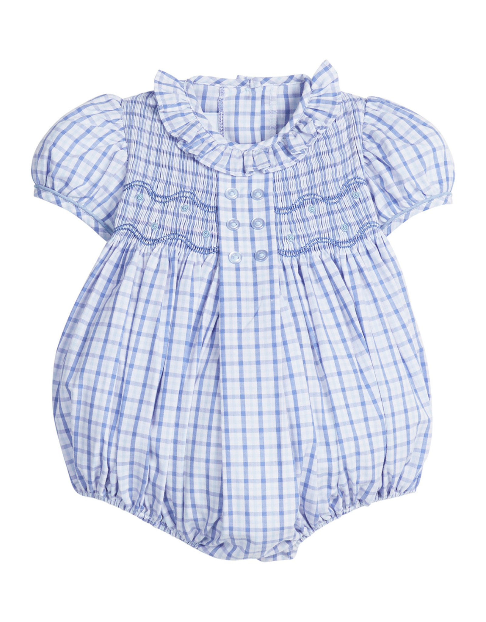 Little English Smocked Bridget Bubble, Woodberry Plaid