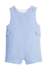 Little English Vintage Button Tab John John, Alaskan Flannel